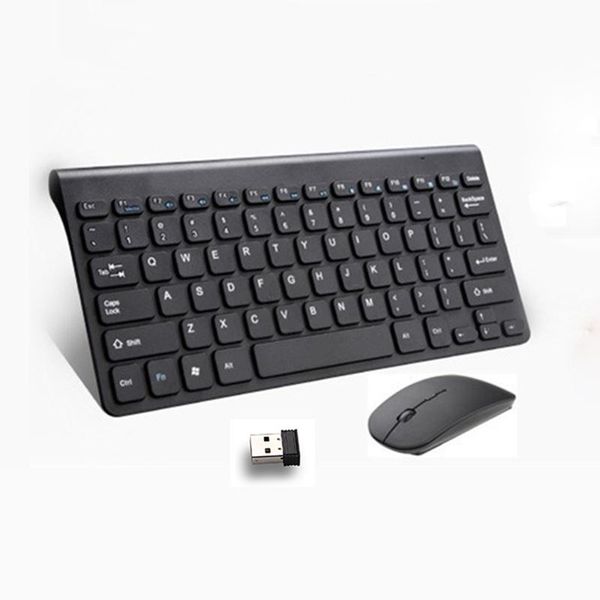 Combo Set combinato tastiera mouse wireless da 2,4 GHz Mini tastiera wireless portatile ultrasottile adatta per PC Desktop Computer Smart TV