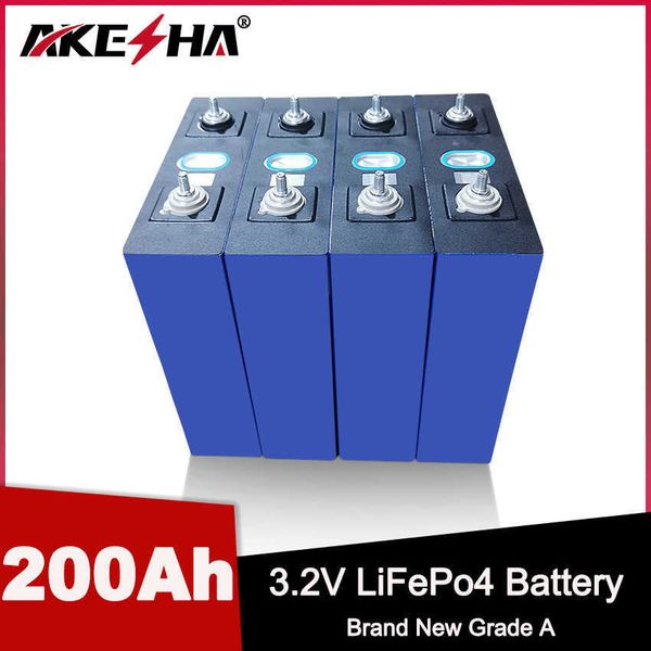 Nova marca grau a 200ah lifepo4 bateria recarregável diy 24v 48v células de fosfato de ferro lítio para painéis solares casa ev rv l