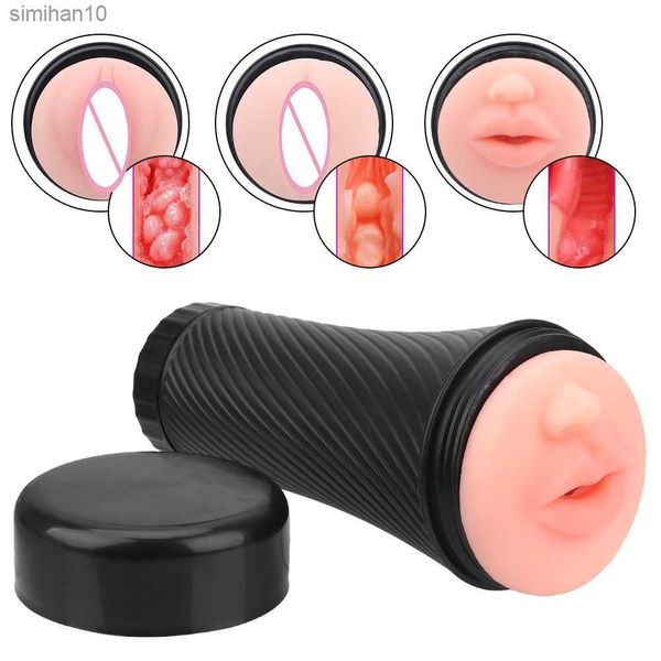 Masturbador Masculino Copo Masturbador Masculino Masturbação Brinquedos Sexuais para Homens Aeronaves Copo Realista Vagina Anal Boca Produtos para Adultos L230518