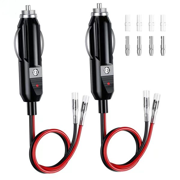 2pcs 12V Erkek Araç Çakası Socket Fiş Motosiklet Soketi Güç Şarj Cihazı Bağlayıcı Sigorta Dönüştürücü Fiş 15A