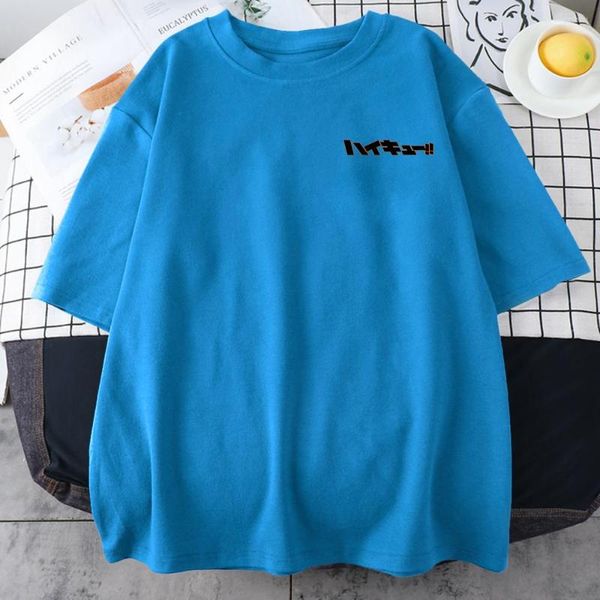 Man Tee Desinger camisetas 2024 Aikyuu Anime Print Men Men vintage Tops All-Math Street Breatable Sleeve curta Camisa casual solta 278 s