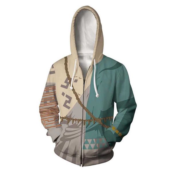 Moletom Masculino Moletom Moda Feminina Moda Solta Streetwear Vestuário novo Zelda Legends Impresso Zipper Hoodie Grandes descontos na quantidade de aproximadamente o mesmo jogo