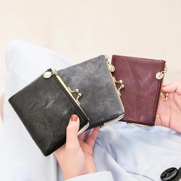 Brieftaschen Mini Mode Damen Quadratische Form Kurze Brieftasche Multifunktionale 2-fach Geldbeutel Zum Einkaufen Designer Kleine Geldbörsen Clutch