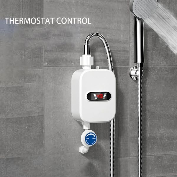 Hitzer Warmwasserbereiter Dusche 220 V Küchenarmatur EU Stecker elektrischer Warmwasserbereiter 3500W Digitale Display für Küche und Badezimmer Wasser Heate