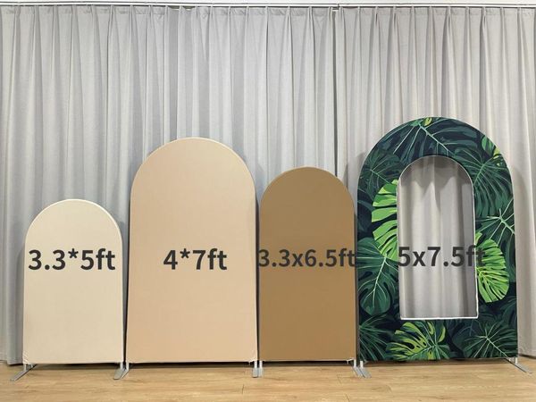 Decoração de festa conjunto de 4 peças suporte de arco fundo de tecido cor personalizada casamento faça você mesmo suporte de parede personalizável evento