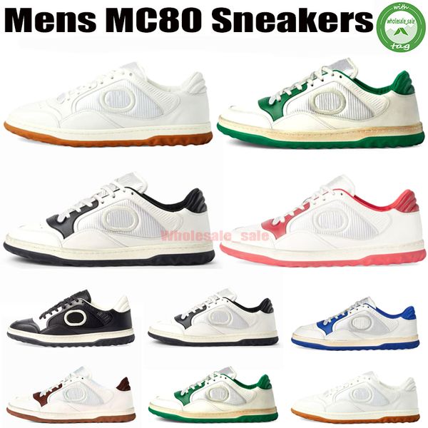 Mac80 Sneakers Mens Womens Casual Shoe Designer Luxury Vintage Round Head Textile Embroidery Low Top Nero Beige Flat Bottom mac 80 Running Shoe ACE Trainers