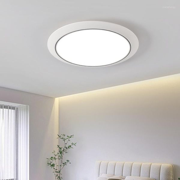 Kronleuchter Moderne minimalistische LED ultradünne runde Wohnzimmer-Schlafzimmerlampe Drei-Proof-Korridor-Balkon-Deckenleuchten
