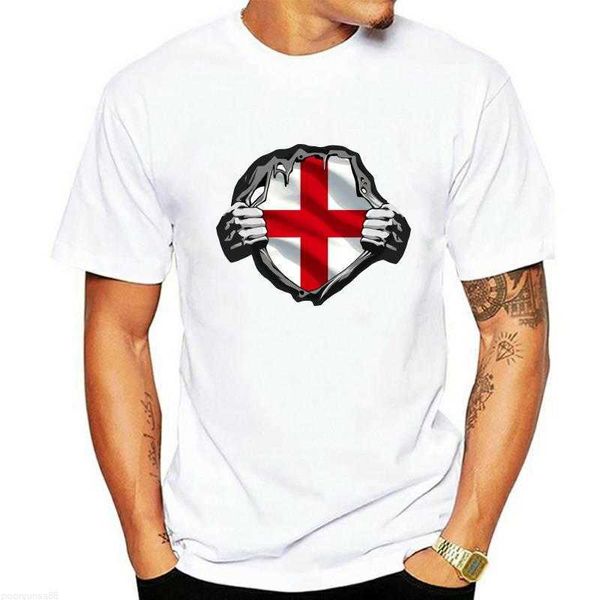 Camisetas masculinas CAMISETA INGLATERRA Flag Football Rugby St Georges Day Kit de críquete inglês Top de academia