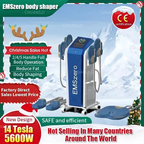 Emszero NEO 14 Tesla Body Contouring Machine Emsslim Fitness Hi-emt Body Sculpt Perdita di grasso con 4 maniglie costruisce muscoli pelvici