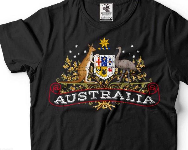 Camisetas Masculinas Austrália T-shirt Proud Australian Ozzie Camiseta Masculina Estilo Unissex Futebol Fã de Rugby Camiseta