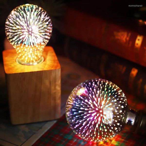 Saiten 3D Dekoration Edison Glühbirne E27 4W 85V-265V Vintage Licht Stern Feuerwerk Lampe Urlaub Nacht Neuheit Weihnachtsbaum