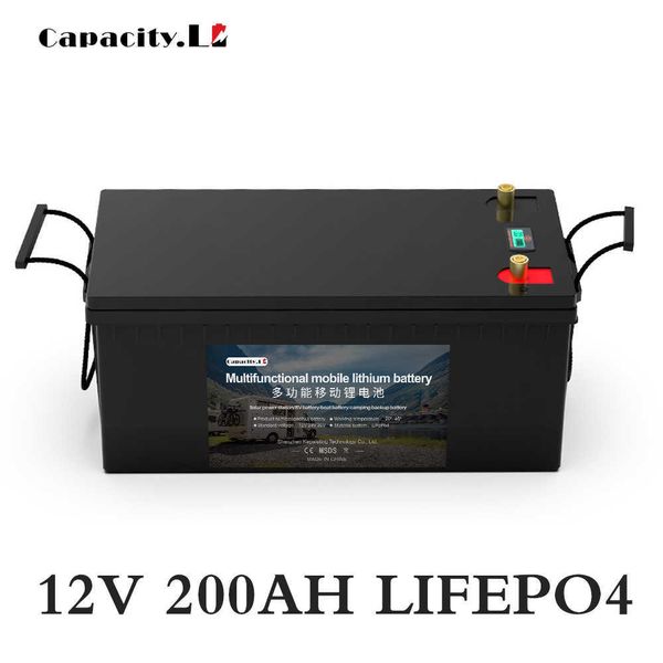 12V 24V 36V LIFEPO4 Pil 150AH 200AH Şarj Edilebilir Pil 300AH Kamp için RV Mortor İnverter Yedekleme Su Geçirmez