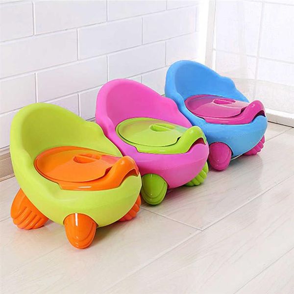 Baby Tragbare Kind Toilette Cartoon Reise Sitz Kinder Training Töpfchen Stuhl Nette Kunststoff Urinal Töpfchen Bunte Topf Für Kinder LJ201288j