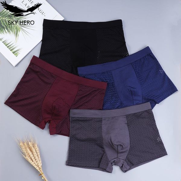 4pcslot Cuecas Masculinas Cuecas Boxers Masculinos Shorts Cuecas Slip Man Sexy Bolsa Clássica Trunks Verão 4xl 5xl 6xl 7xl 8xl 230612