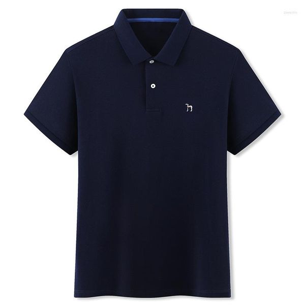 Camisetas masculinas Fat Man Sports Polo Shirt Cotton Plus Men's Lapel Short Sleeve T-shirt Summer Large Half Loose