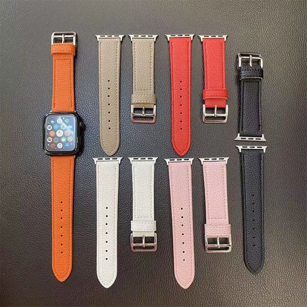 Cinturino per orologio Fashion Designer per cinturino Apple cinturino iWatch 41mm 45 42mm 38mm 40mm 49 44mm iwatch 2 3 4 5 6 7 cinturini in pelle cinturini per braccialetti