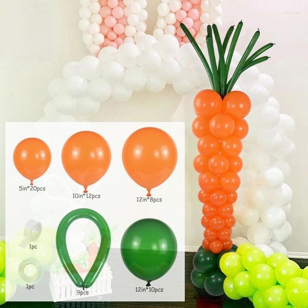 Conjunto de balões de cenoura para decoração de festa infantil, aniversário, balões de látex, chá de bebê feliz, globos de ar, decoração, artigos de casamento