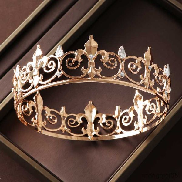 Düğün Saç Takı Yuvarlak Kadın Mücevherleri için Eşsiz Noble Gelin Headdress'i Lüks Tiaras Gelin R230612