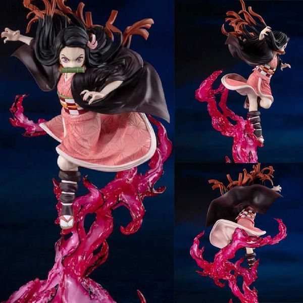 24 cm Demon Slayer Anime Figura Kamado Nezuko PVC Action Figure Kimetsu No Yaiba Mitsuri/Shinobu Estatueta Modelo Boneca Brinquedos L230522
