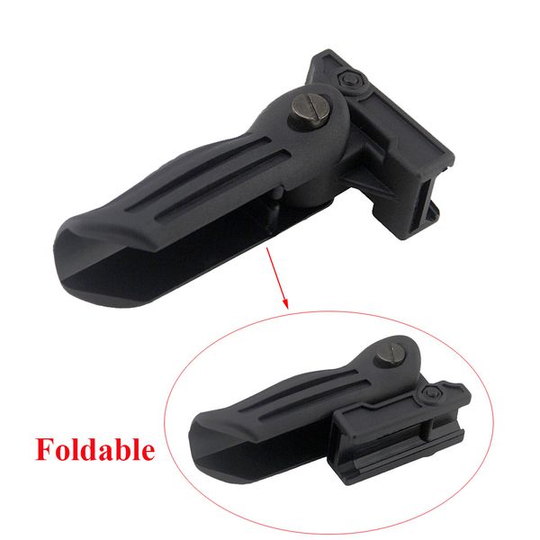 Foregrip AK dobrável tático compacto de desconexão rápida vertical para rifle de caça M4 M16 AR15 acessório de polímero ABS para trilho de 20 mm