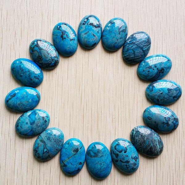 Kristall Großhandel 20 teile/los neue mode hochwertige natürliche blaue onyx Oval CAB CABOCHON stein perlen für schmuck machen 18x25mm freies