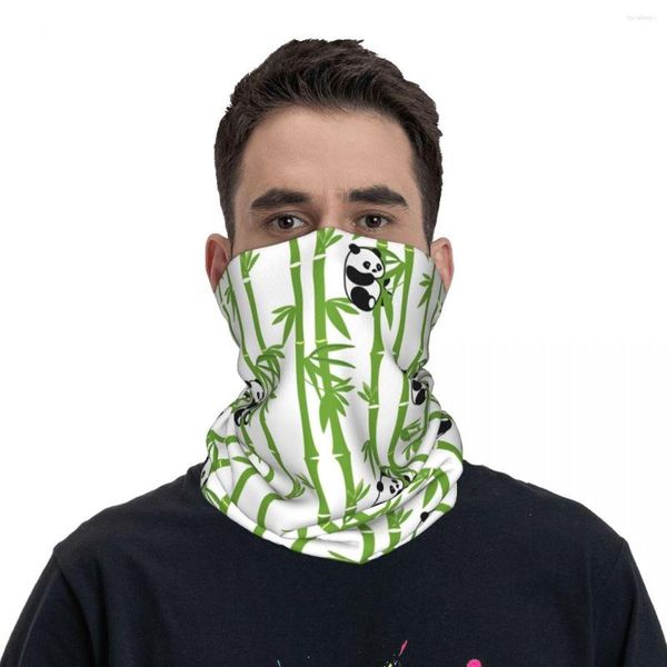 Cachecol Fofo Bebê Panda Bambu Bandana Capa de Pescoço Máscara Impressa Cachecol Multifuncional Face Caminhadas Unissex Adulto À Prova de Vento