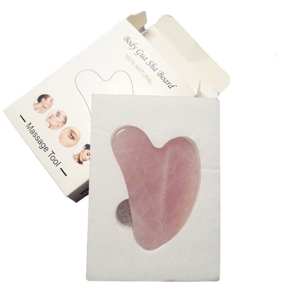 Massageador Facial Raspador Jade Natural Placa Gua Sha Massagem Quartzo Rosa Jade Pedra Guasha Para Rosto Pescoço Levantamento Da Pele Beleza Saúde Ferramentas De Massagem 230609