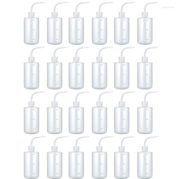 Bottiglie di stoccaggio 24Pcs Spremere in plastica per liquidi Lavaggio da laboratorio per bottiglie Economia