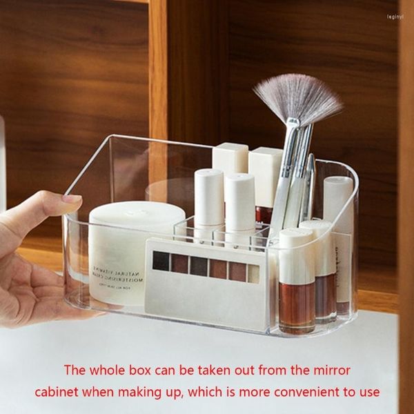 Aufbewahrungsboxen, transparent, Kosmetik-Organizer, Make-up-Vitrinen für Eitelkeit, Badezimmer, Theke, Kommode, Schmuck, Pinsel, Lippenstifte