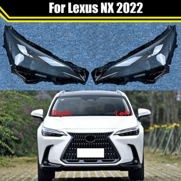 Capa de farol de carro automotivo para Lexus NX 2022 Farol dianteiro de carro Lente Capa Abajur Capa de lâmpada de cabeça Luz de vidro Shell