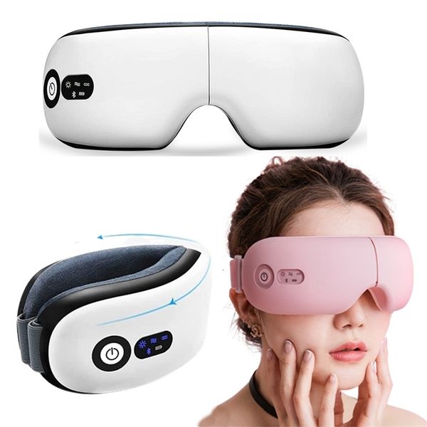 Augenmassagegerät, 6D, elektrisch, Smart Airbag, Augenmassagegerät, Airbag, Luftpresse, Augenpflegekompressen, beheizte Vibration, Bluetooth, Musik, Schlafmaske, Massage 230609