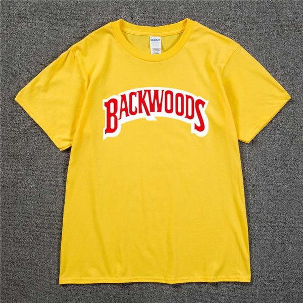 Felpe con cappuccio da uomo Felpe BACKWOODS T-shirt 2022 T-shirt in cotone a maniche corte da uomo nuovissimi Fashion Street Hip Hop Rock Streetwear Men Swag Tshirt