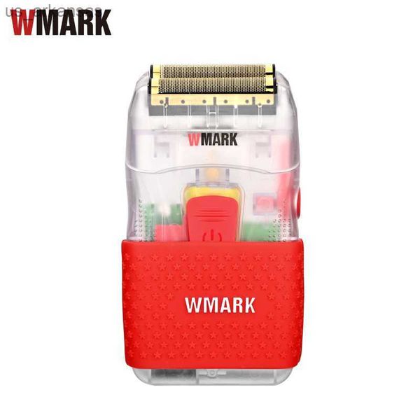 WMARK transparenter Barber Shaver Shaper Elektrorasierer Bart USB Elektrorasierer für Golden Oil Head Rasiermaschine NG-987T L230523