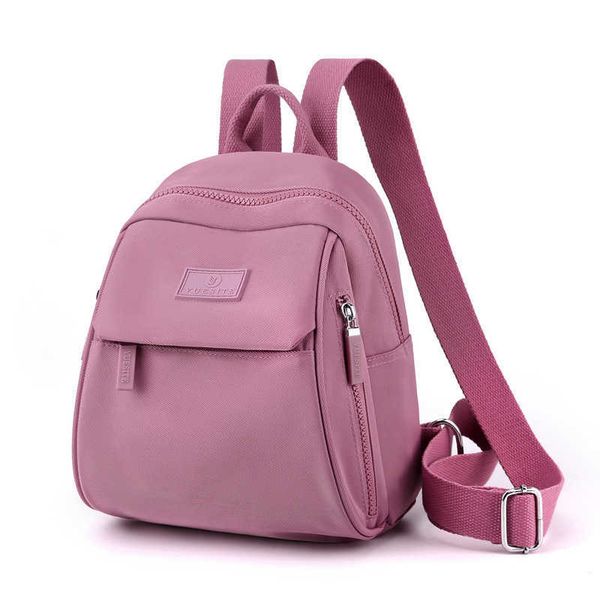 Rucksack Mini Frauen Rucksäcke Anti-Diebstahl Wasserdichte Nylon Kleine Bagpack Büro Dame Multipocked Schulter Rucksack Reise Lagerung Tasche J230517