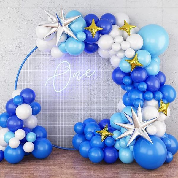 Decoração de festa balão azul lembrancinhas de casamento combinação acessórios de bacharel arcos de aniversário balões para chá de bebê