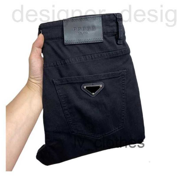 Jeans Masculino Designer de Marcas de Moda P-ra Design Calças Masculinas Original Prdda Estilo Correto Simples Preto e Branco Stretch Slim Negócios Lavagem Casual KUQN VDXJ