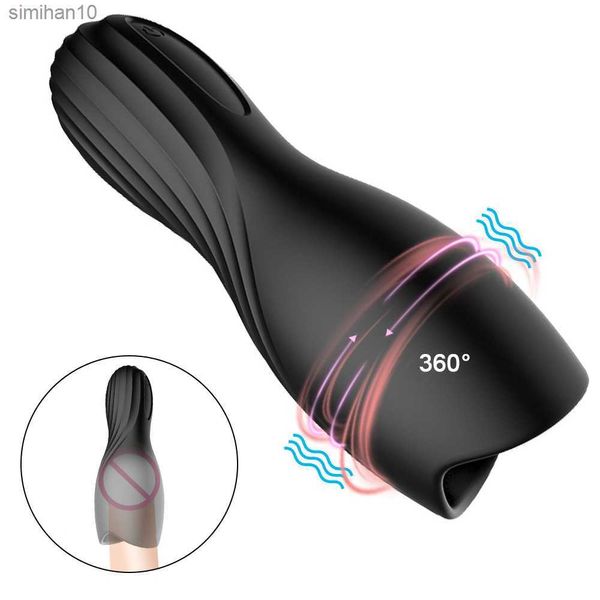 Glande Vibratore Masturbatore Maschile Figa 10 Modalità Climax Automatico Glande Massaggiatore Vibrante Stimolare Giocattolo Erotico Del Sesso per Gli Uomini Allenatore L230518