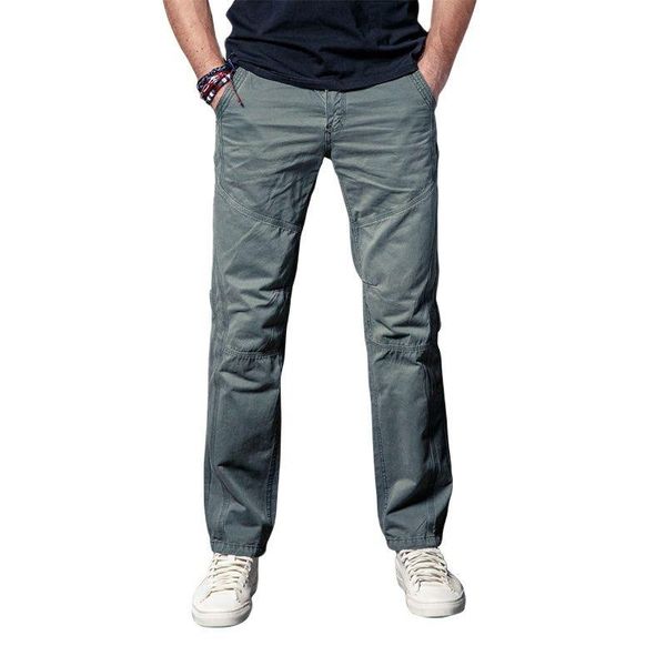 Calças 2021 trabalho casual calças masculinas marca moda longa comprimento total militar tático carga calças 100% algodão puro 5 cores venda quente