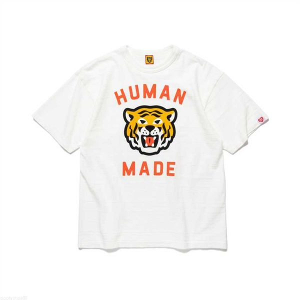 Felpe con cappuccio da uomo Felpe 2023 Summer Tiger Head Stampa T-shirt HUMAN MADE Uomo Donna Migliore qualità T-shirt HUMAN MADE Top Tees Abbigliamento anime grafico