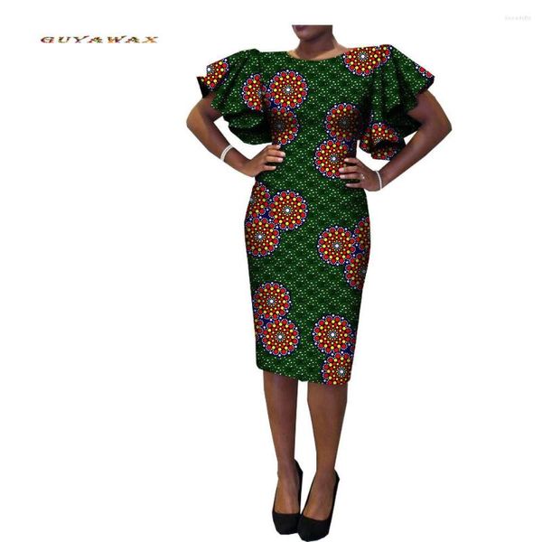Ethnische Kleidung Plus Size Partykleid Afrikanische Kleider für Frauen Bazin Riche Stil Kleidung Anmutige Dame Print Wachs