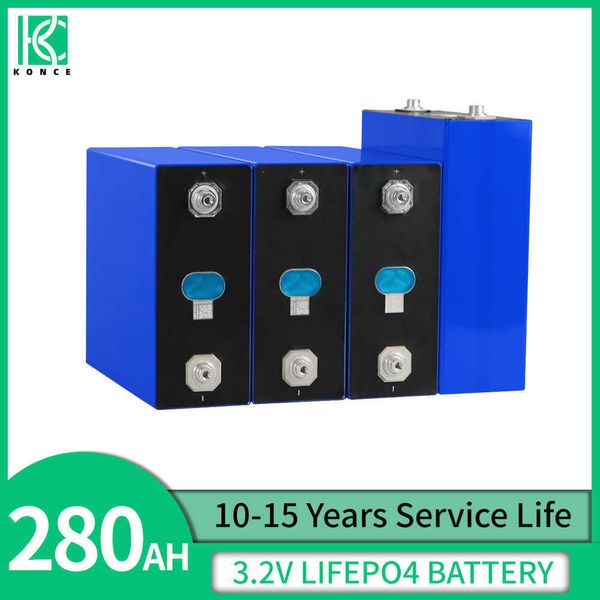 3.2V Lifepo4 bateria 280AH recarregável lítio ferro fosfato diy células para 12v 24v 48v casa iate barcos rv ev empilhadeira campista