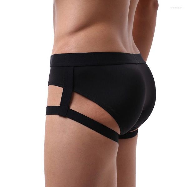 Unterhosen Bein Ring Riemen Gürtel Höschen Boxer Sexy Herren Slips Unterwäsche Eis Seide mit Harness Bulge Dessous Hombre