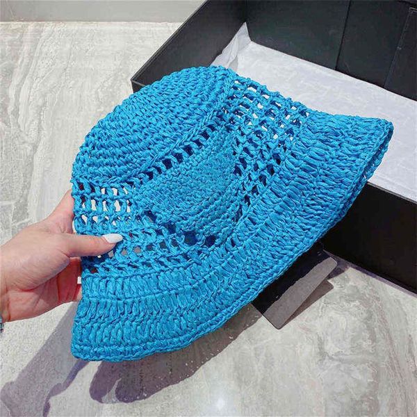 bai cheng chapéu de palha de verão para mulheres chapéu de balde de marca designer de luxo chapéus de sol pescador gorros gorros moda palha279b