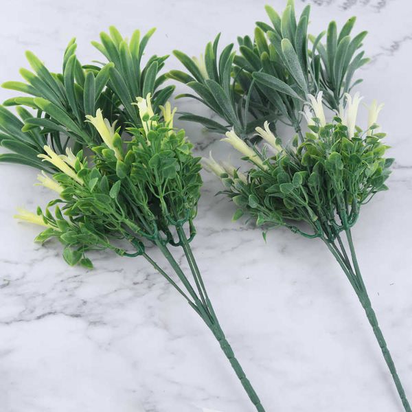 Fiori secchi mini fiori artificiali giglio di plastica piante acquatiche foglie finte mazzo waterweed verde decorazione del giardino casa per bouquet