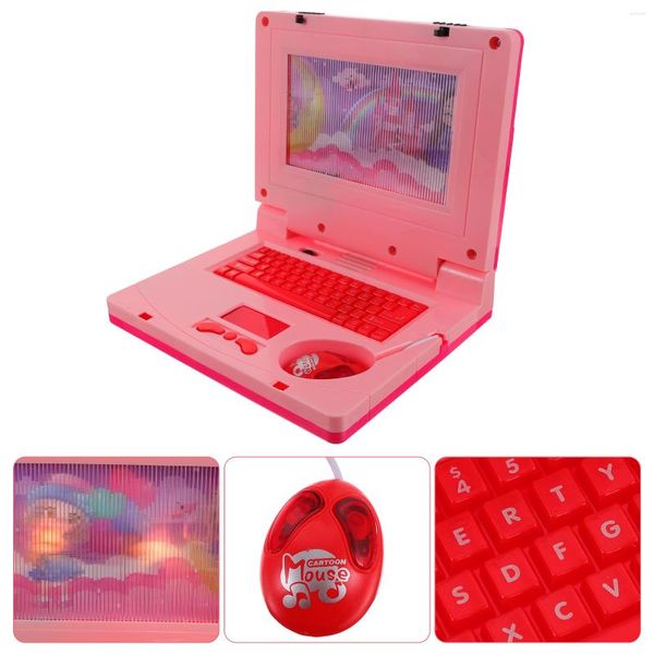 Orologi da parete Notebook PC Portatile Giocattolo per bambini Musica Computer Plastica Baby Laptop 4-6 anni Giocattolo di apprendimento