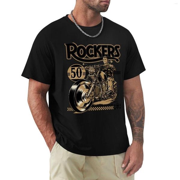 T-shirt da uomo Polos Rockers anni '50 Summer Top T-shirt da tifoso sportivo T-shirt da uomo Grafica