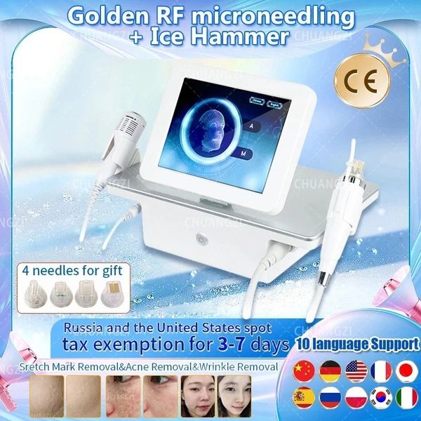 Equipamento portátil de levantamento fracionário de RF FACO EQUIPAMENTO DE MICRONEEDLE Skin Skin e Remoção de rugas Máquina de beleza