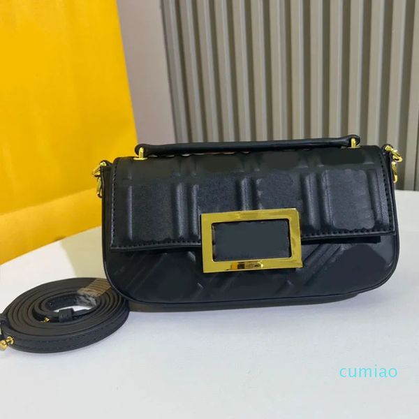 2023-Flap Messenger Bag Black Bags Cowide Handtasche Frauen Designer Fashion Gold Hardware Magnetischer Druck Hochwertiger Crossbody-Geldbörse