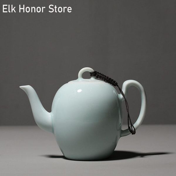Teaware 200ml Retro Celadon Jade Porcelana Tule de chá artesanal Misty Blue Kung Fu Tea Pots Mestre Pu'er Caneadores Customizados Teaware