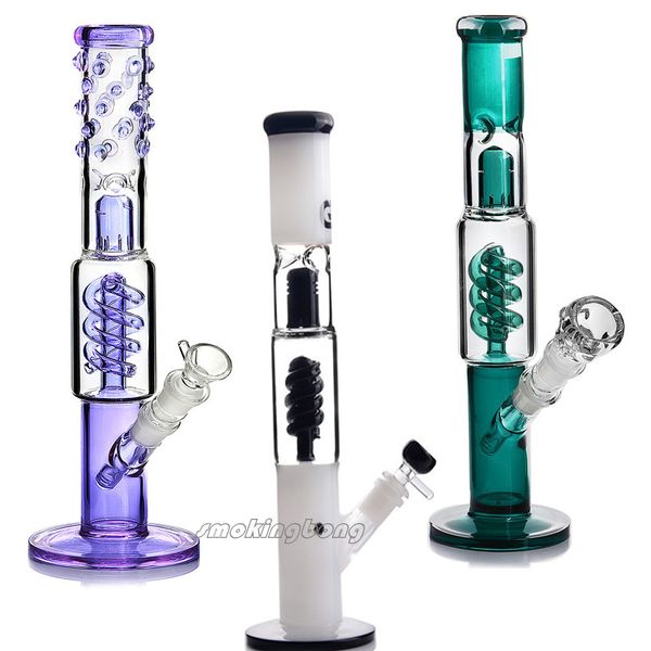 Big Glass Bong Freezable Coil Dab Rigs Shishas Shisha Downstem Perc Recycler Wasserpfeifen